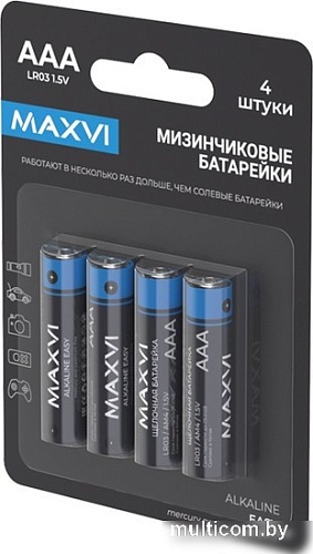 Батарейка Maxvi MBLR03ES4 AAA 4шт