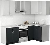 Готовая кухня S-Company Клео лайт 1.2x1.7 правая (антрацит/стальной серый)
