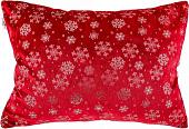 Декоративная подушка Домашняя Мода Новогодний принт (50х35, бордо)