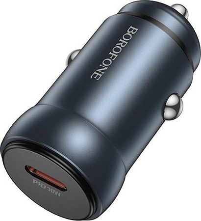 Автомобильное зарядное Borofone BZ32 (серый)