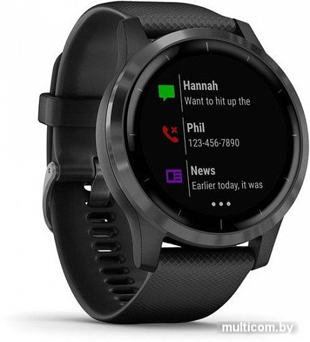 Умные часы Garmin Vivoactive 4 (черный/серый)