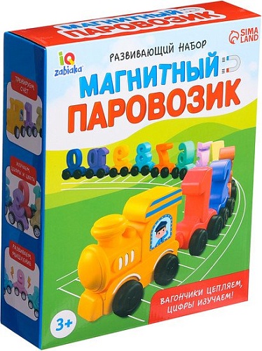 Развивающая игрушка Zabiaka Магнитный паровозик ААА-30 10063686