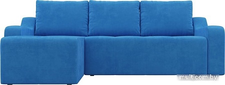 Угловой диван Mebelico Элида угловой 108670 (левый, велюр, голубой)