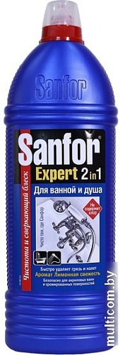 Средство для ванны Sanfor Expert 2в1 Лимонная свежесть 750 мл