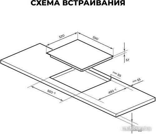 Варочная панель LEX EVI 641B BL