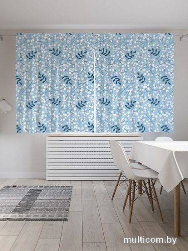 Комплект штор JoyArty Зимние ягоды Oxford DeLux 1.45x1.8 м pox_380810_145x180 (2 шт)