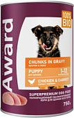 Консервированный корм для собак Award Puppy Кусочки с курицей и морковью 2540393 750 г
