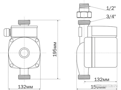 Установка повышения давления Aquario AC 1512-195A