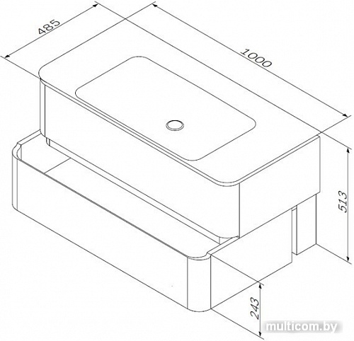 Умывальник AM.PM Sensation M30WPC1001WG 100x48.5