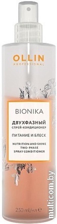 Кондиционер Ollin Professional BioNika Питание и блеск Двухфазный 250 мл