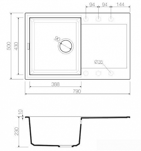 Кухонная мойка Omoikiri Sakaime 79-PL [4993281]