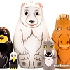 Развивающая игра Брестская Матрешка Полярные животные (набор 5 шт)