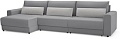 Угловой диван Mio Tesoro Таун 264 1.5ек-1.5ек-1.5пф (1363 серый)