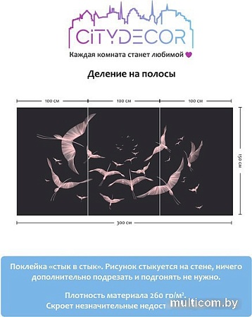 Виниловые обои Citydecor Perfect Lines 13 300x150