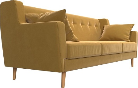 Диван Mebelico Брайтон 3 109157 (микровельвет, желтый)