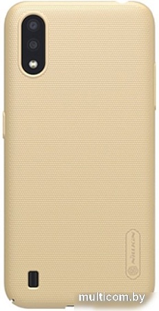 Чехол Nillkin Super Frosted Shield для Samsung Galaxy A01 (золотистый)