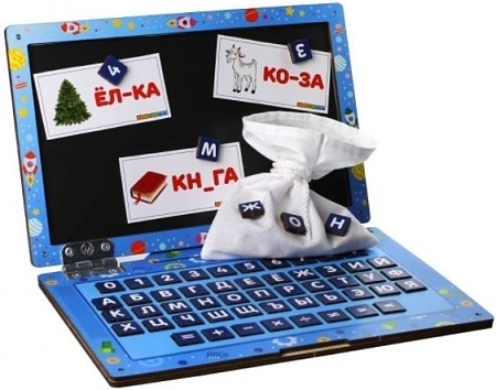 Развивающая игра WoodLand Toys Ноутбук Космос 139102