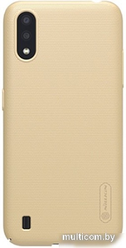 Чехол Nillkin Super Frosted Shield для Samsung Galaxy A01 (золотистый)