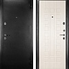 Металлическая дверь Guard MG60 МДФ 97х205 правая (черное серебро/белый ясень)