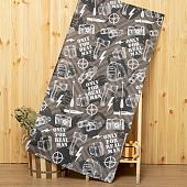 Полотенце Этель Only for real man 7721836 (белый/серый)