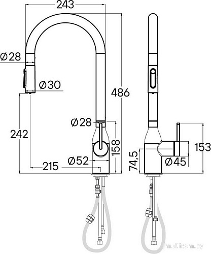 Смеситель Paulmark Iniversal Un213880-CR (хром)