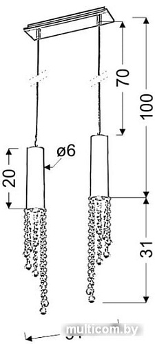 Подвесная люстра Candellux Duero 32-25265