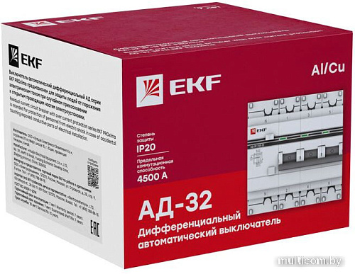 Дифференциальный автомат EKF PROxima DA32-16-30-4P-Pro