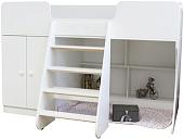 Кровать-чердак Красная звезда Р441 Капризун 2 со шкафом 160x80 (белый)
