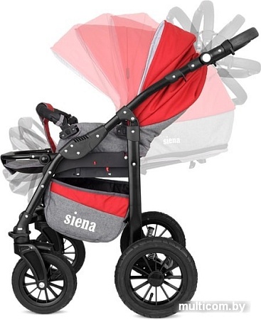 Универсальная коляска Rant Siena (2 в 1, 05 серый/красный)