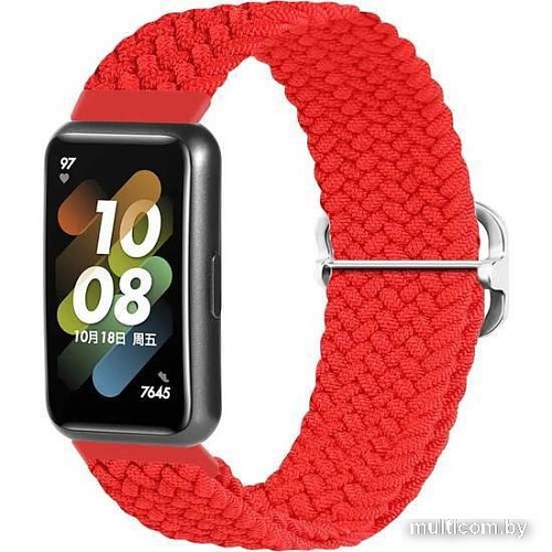 Ремешок Rumi Wick из плетеного нейлона для Huawei Band 7 (красный)