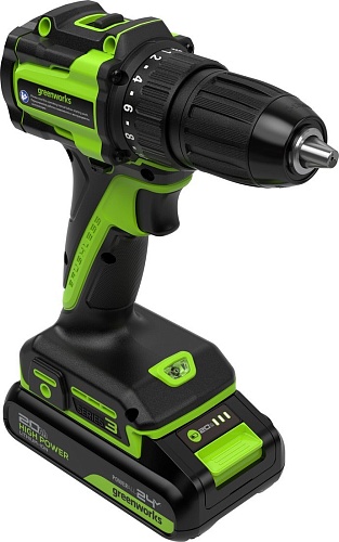 Дрель-шуруповерт Greenworks DD345 3708307CUA (с 1-им АКБ)