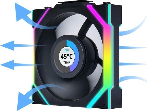 Комплект вентиляторов для корпуса с контроллером Lian Li Uni Fan SL 120 Wireless LCD Reverse G99.12RSLLCD1W3B.R0