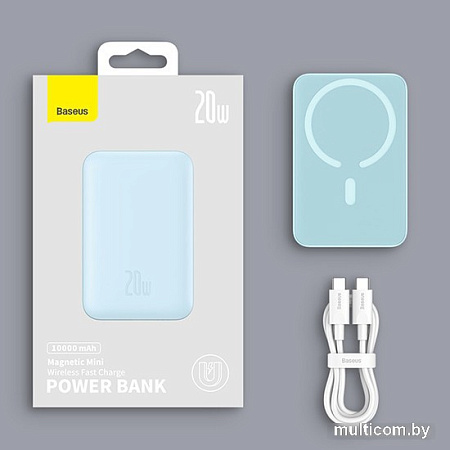 Baseus Magnetic Mini Wireless Fast Charge Power Bank 10000mAh 20W (сиреневый)