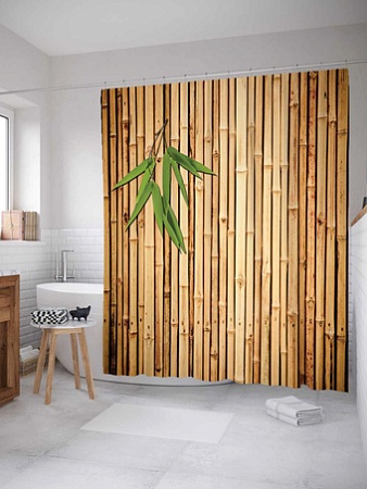 Шторка-занавеска для ванны JoyArty Листья бамбука sc_5291