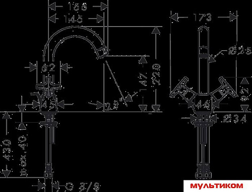 Смеситель Hansgrohe Logis Classic 71270000