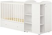 Кроватка-трансформер Polini Kids Ameli 800, с комодом (белый)