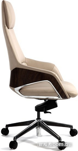 Кресло Norden Шопен FK 0005-A Beige Leather (кожа бежевая/алюминий)