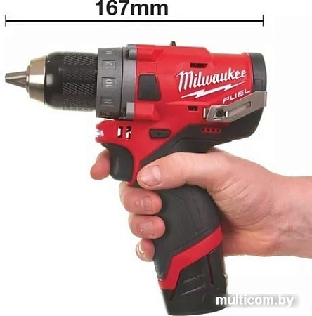 Дрель-шуруповерт Milwaukee M12 FDD-402X 4933459818 (с 2-мя АКБ, кейс)