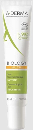 A-Derma Крем для лица Biology дерматологический питательный 40 мл
