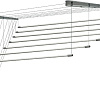 Сушилка для белья Comfort Alumin Group Потолочная 7 прутьев Silver Style 120 см (алюминий)