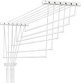 Сушилка для белья Comfort Alumin Euro Premium потолочная 6 прутьев 250 см (алюминий/белый)