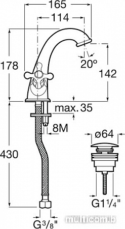 Смеситель Roca Carmen 5A3A4BC00