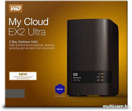 Сетевой накопитель WD My Cloud EX2 Ultra [WDBVBZ0000NCH]