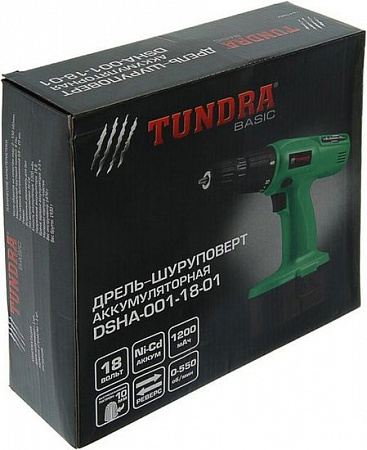 Дрель-шуруповерт Tundra basic DSHA-001-18-01 1647082 (с 1-им АКБ)