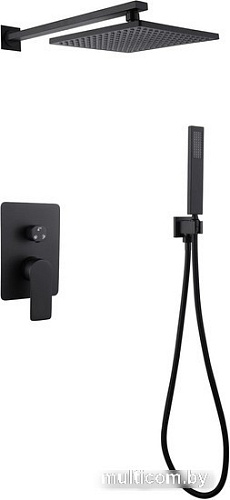 Душевая система Abber Weiss Insel AF8018B (черный матовый)