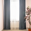 Комплект штор Decoretto Сатин индиго СИ-K12 4.5x2.5 м (синий, 2 шт)