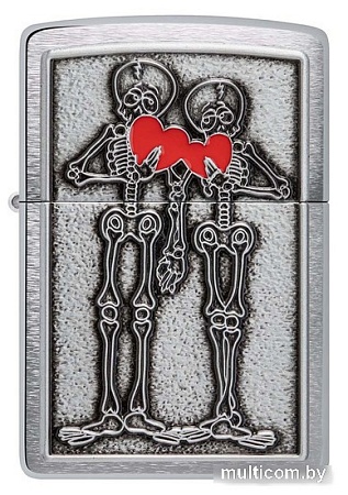 Зажигалка Zippo Couple Love Brushed Chrome 48688