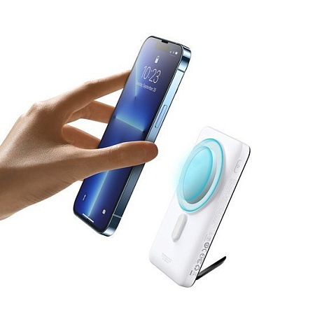 Внешний аккумулятор Baseus Magnetic Bracket Wireless Power Bank 20W 10000mAh (розовый)