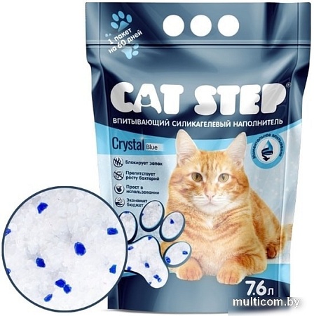 Наполнитель Cat Step Crystal Blue 7.6 л