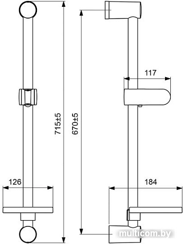Душевая штанга Vidima Фреш L BA219AA